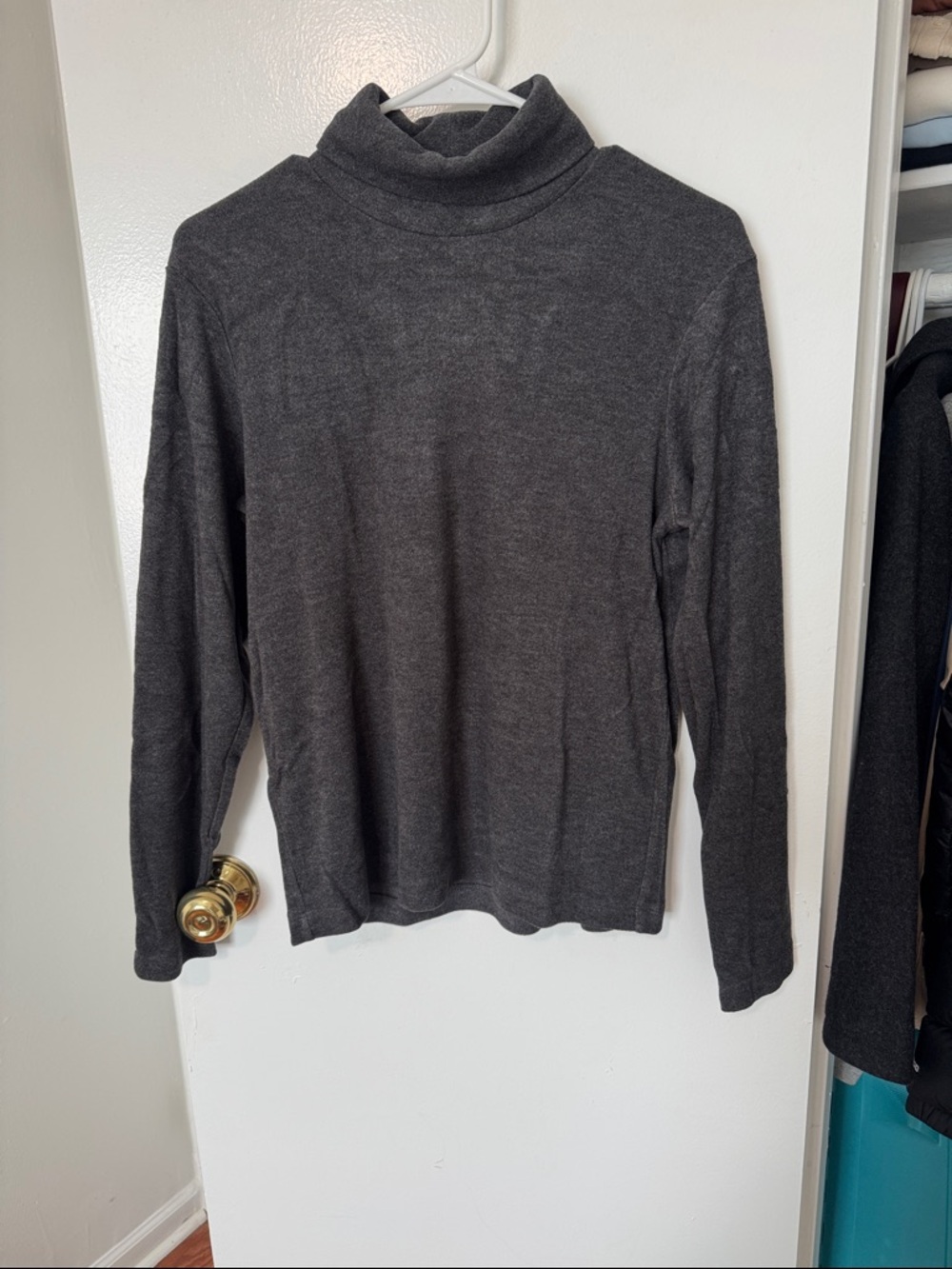 Uniqlo Charcoal HEATTECH Turtleneck Top